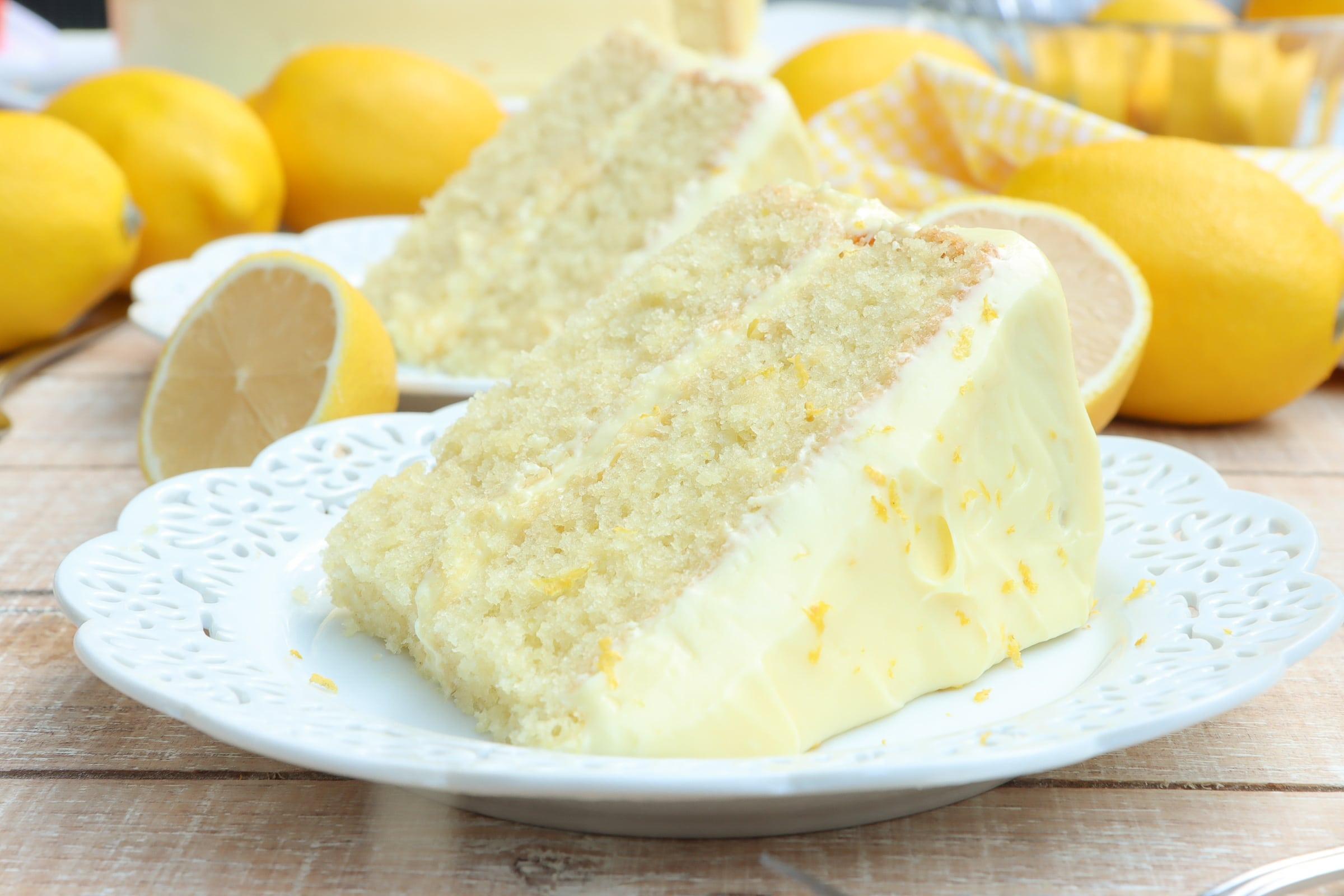 homemade lemon velvet cake